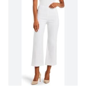 NIC+ZOE Wide Leg Cropped Pants White Mid Rise NWT Size 33